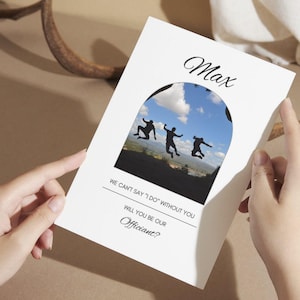 Officiant voorstel Officiant voorstel cadeau Officiant kaart bruiloft Officiant voorstel Word jij onze officiant Wil je met ons trouwen bewerkbaar