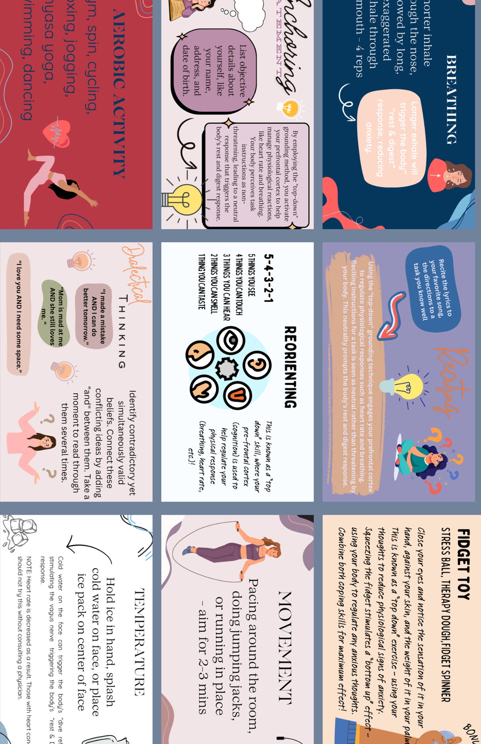Coping Compass: Grounding & Regulation Cards for Anxiety and Stress - Etsy