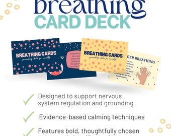 Stack of Serenity: Breathing Cards for Anxiety, Grounding & Calm