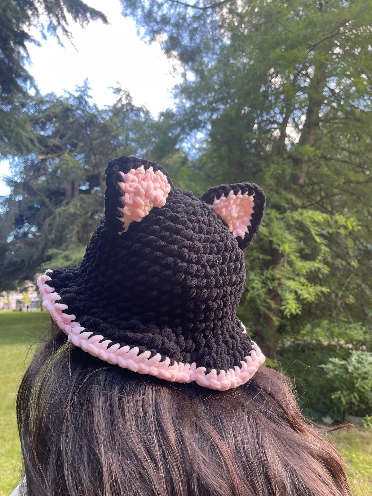 Chunky Crochet Cat Style Ruffle Hat - Etsy