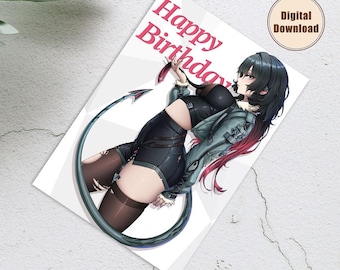 Zenless Zone Zero Jane Doe Happy Birthday Card DIGITAL Download ZZZ