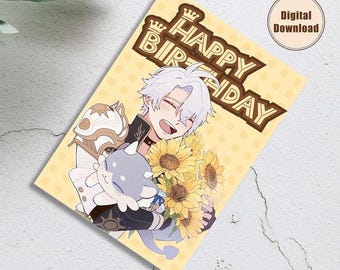 Honkai Star Rail Phainon Happy Birthday Card DIGITAL Download