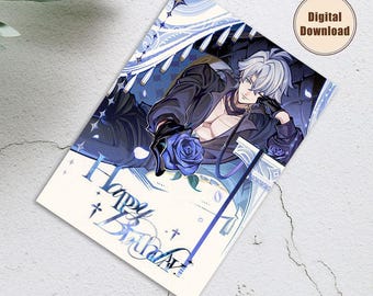 Honkai Star Rail Phainon Happy Birthday Card DIGITAL Download