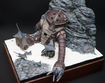 Bandai 1/144 HGUC Acguy MSM-04 with Custom Diorama Modified Built Painted  (Ready to ship from California)