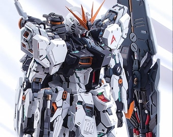 Bandai 1/100 Master Grade MG RX-93 Nu Gundam with Fortune Meow Resin Kit Built Painted (Ready to ship from California)