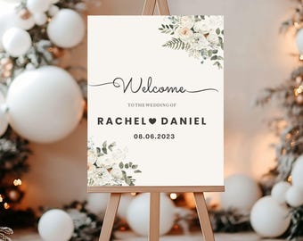 Editable Modern Wedding Welcome Sign (PDF)
