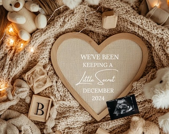 Digital Pregnancy Announcement for Social Media, Editable Letter Board Pregnancy Announcement, Gender Neutral Announcement, Instant Download
