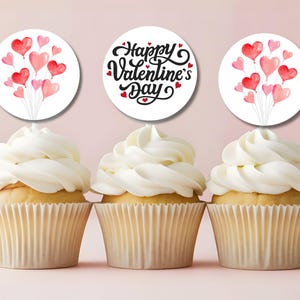 Valentinstag Cupcake Toppers, Valentinstag Party, Instant Download,