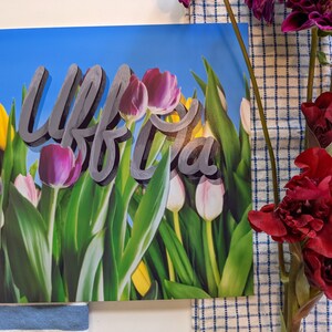 UffDa Hand-lettered and Illustrated Print - Minnesota dichos, MN, Uff Da, Tulipanes
