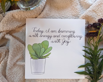 Brimming with Energy and Overflowing with Joy - Hand-Illustrated