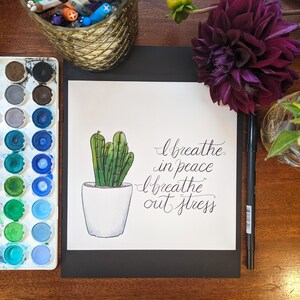 Breathe in Peace Print - Hand-Illustrated