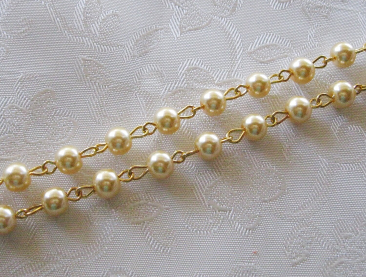 LAPYAPPE 1pc Glass Pearl Bracelet Pearl Rosary Jewelry String for