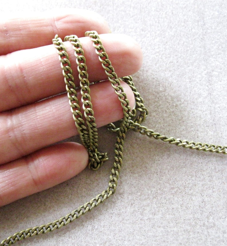 Antique Bronze Brass Twist Curb Chain 3.5mm X 4.5mm Heavy Etsy