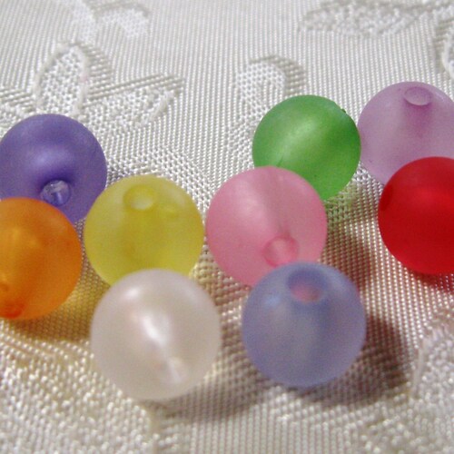 Acrylic Tube Beads Mixed Beads 6mm Oval Beads Acrylic Etsy