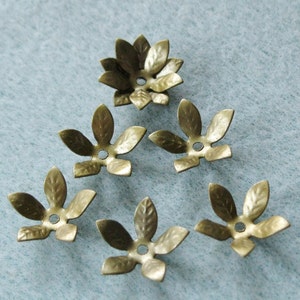 100pcs Antique Bronze Filigree Flower Bead Caps 15mm 300