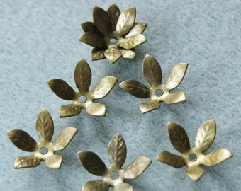 100pcs Antique Bronze Filigree Flower Bead Caps 15mm 300