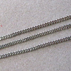 10ft Antique Silver Twist Cut Curb Chain 3.5mm x 4.5mm Nickel Free Bulk 398 image 1