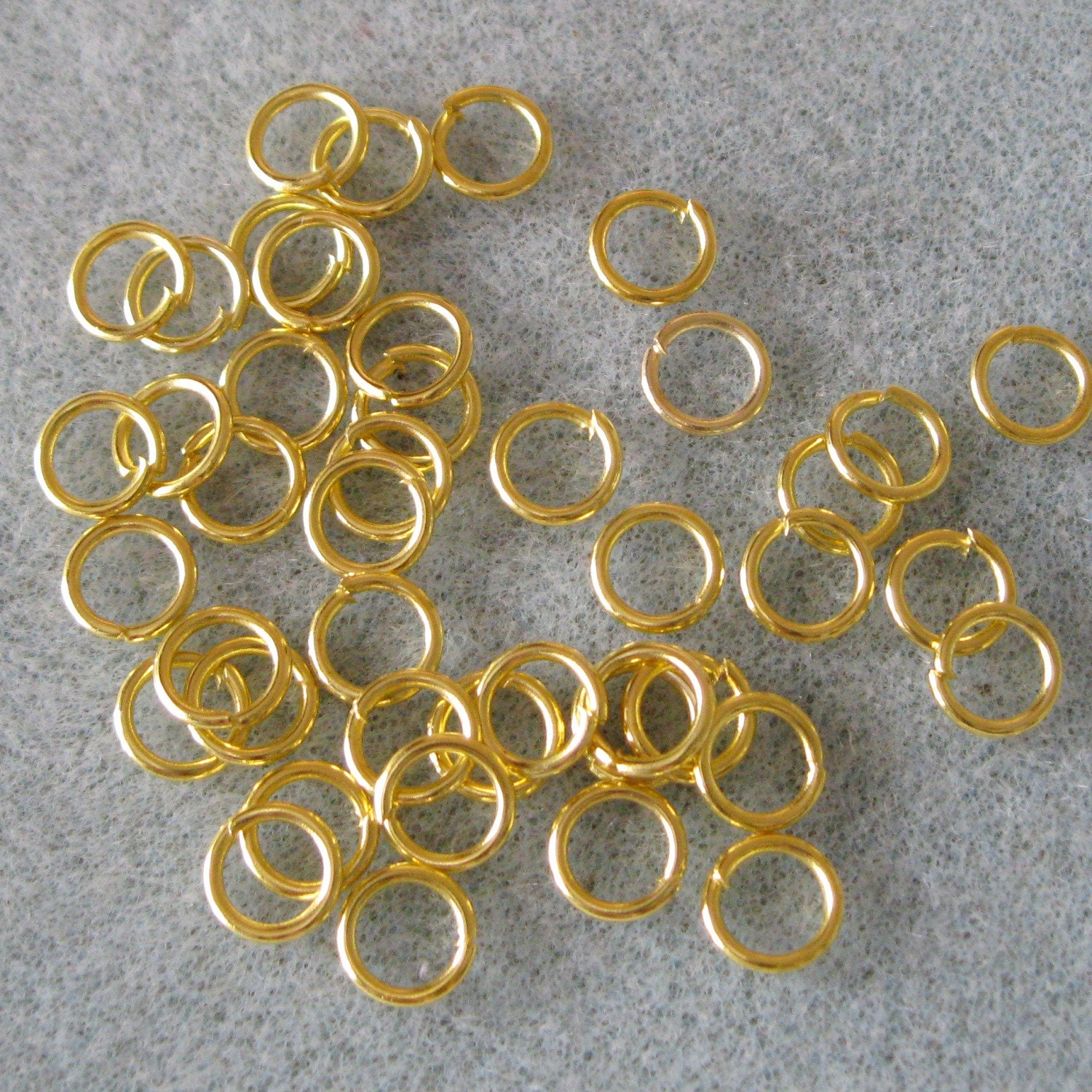 100 Antique Brass Split Ring Findings 6mm Bronze Split Rings for