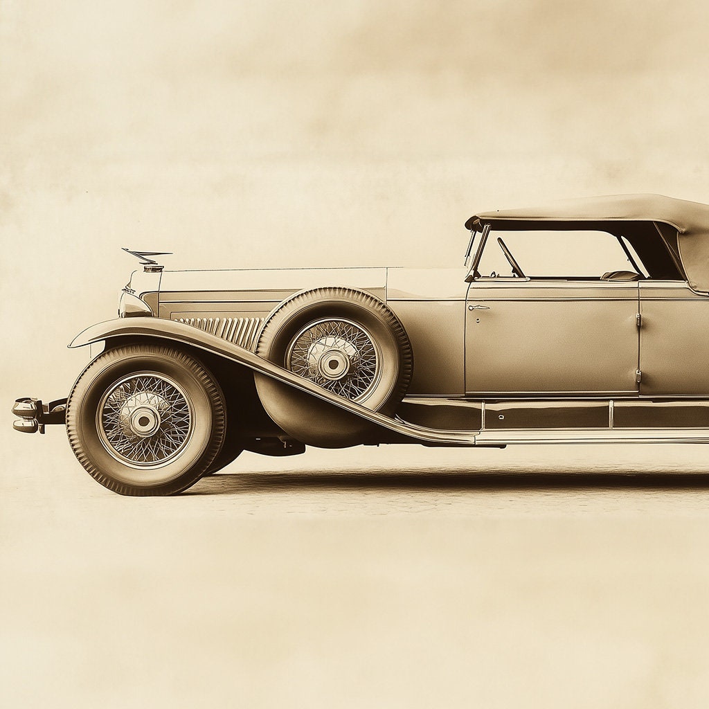 Retro Rides: 20 Printable Vintage Car Photos, Junk Journal Ephemera ...