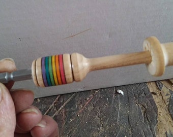Winder Stick that fits Harrisville wood shuttle bobbins - stick designed and made by Sistermaide