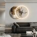 Luxurious LED Clock Wall Mounted Clock Moon Lunar Design Living Room ...