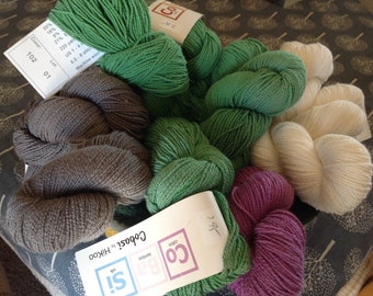 Hilo para calcetines CoBaSi, algodón, bambú y seda, tejido a crochet, punta de aguja, para hacer alfombras, todo tipo de artes de fibra, 220 yardas, verde, morado, blanco o gris