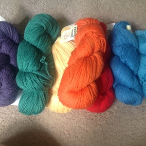 Deluxe Chunky 100% Wool Yarn Rainbow Selection for Knit Crochet Weave Rug Making Felting Fiber Art Fun