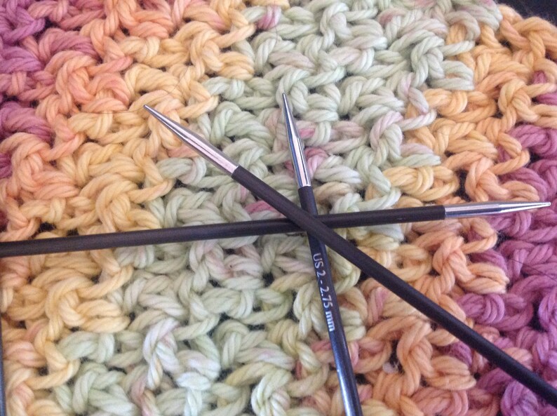 US 2 Dpns Karbonz 6 Inch Black With Brass Tips Knitting Etsy