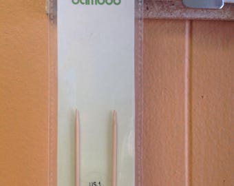 US 1 Single Pointed Bamboo Wood Knitting Needles