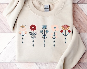 norwegian sweater,scandinavian sweater Women,scandinavian sweat,nordic sweater,folk art sweater,hygge sweatshirt,flower print sweatshirt
