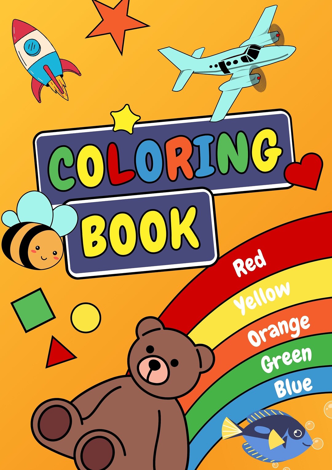 Educational Coloring Book - Etsy