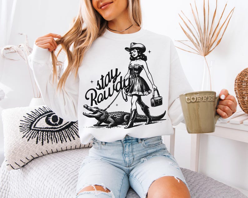 Stay Rowdy Cowgirl Alligator SVG PNG