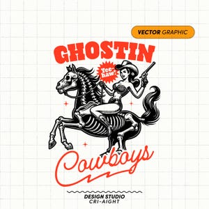 Ghostin' Cowboys Halloween Western SVG