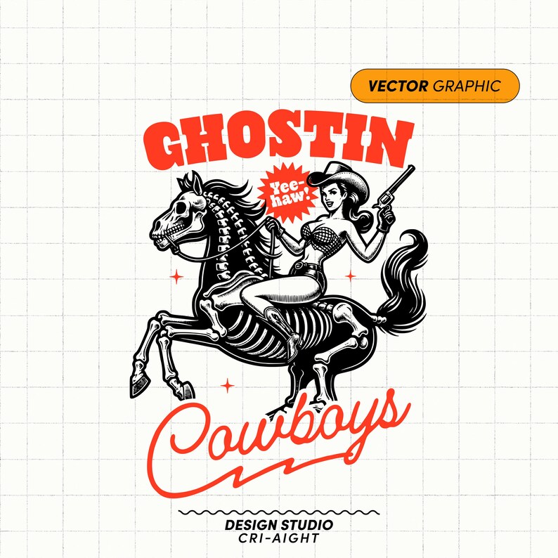 Ghostin' Cowboys Halloween Western SVG