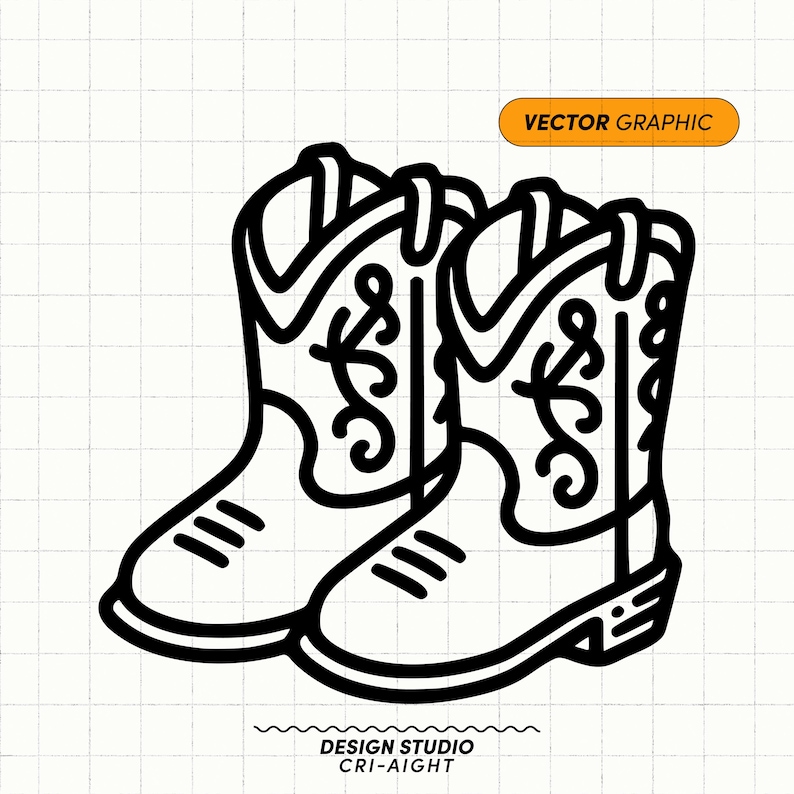 May include: A pair of black cowboy boots with intricate designs on the shaft. The boots have a pointed toe and a slight heel.
