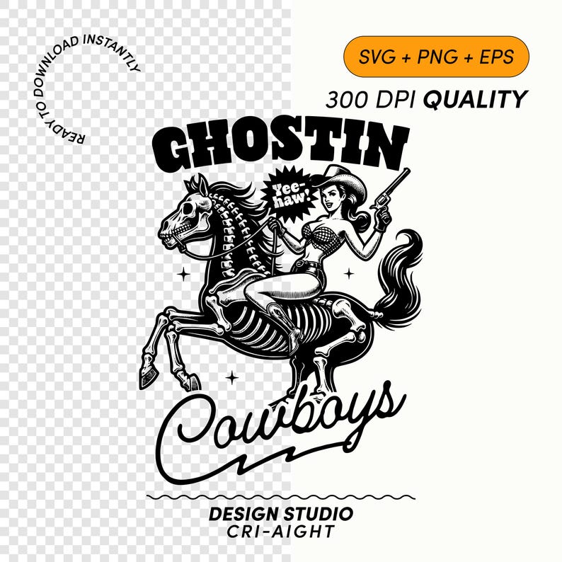 Ghostin' Cowboys Halloween Western SVG
