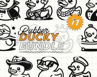 Rubber Ducky SVG | Duck With Sunglasses Svg, Cowboy Duck Png, Rubber Duck SVG, Rubber Duck Clipart, SVG Bundle, Clipart Bundle, Cute Duck