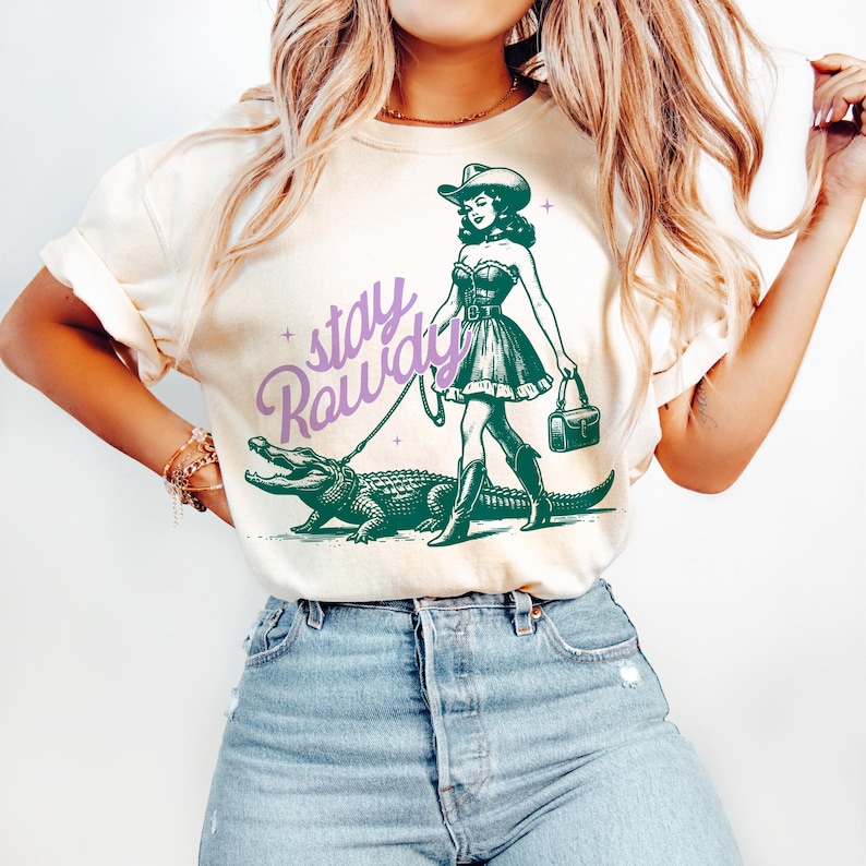 Stay Rowdy Cowgirl Alligator SVG PNG