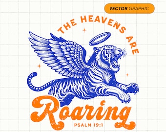 Himlarna ryter SVG PNG Sublimering | Trobaserad Svg, Kristen Nyckelringssvg, Himmelssvg, Kristen Flicka Svg, Tiger Rytande Svg