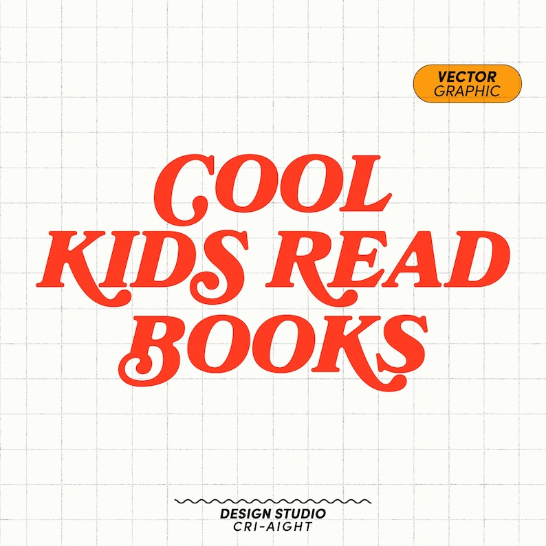 Cool Kids Read Books SVG
