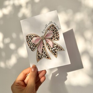 It Is Well With My Soul Coquette Leopard Bow PNG Clipart