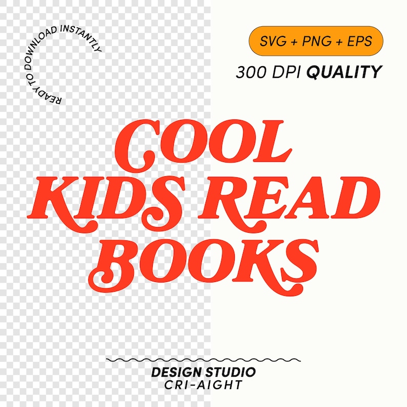 Cool Kids Read Books SVG