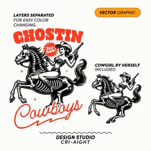 Ghostin' Cowboys Halloween Western SVG