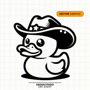 Ente SVG | Cowboy Ente PNG, Gummiente SVG, Gummiente SVG, Gummiente Clipart, Süße Enten SVG, Western Thema SVG, Sublimationsdesign