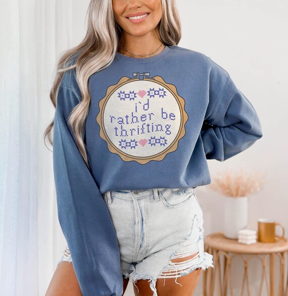 Id Rather Be Thrifting Grandma Core Vintage PNG, 90's Cottage Core Sublimation Designs