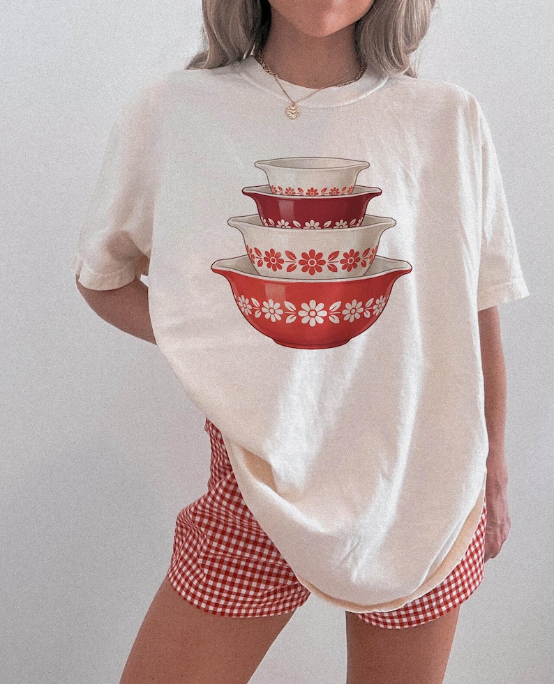 Pyrex PNG Bundle, Grandma Core Thrifted Vintage Dishes Sublimation Design & Clipart image 8
