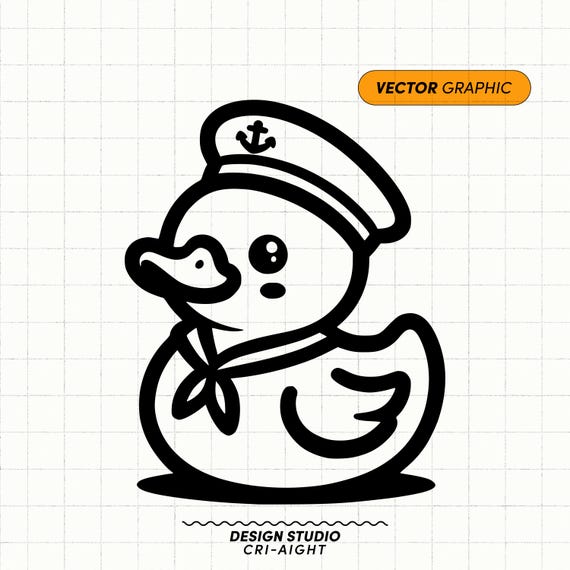 Sailor Rubber Duck SVG | Rubber Duck Png, Rubber Ducky Svg, Bath Rubber Duck Clipart, Cute Duck Svg, Sublimation Design Download
