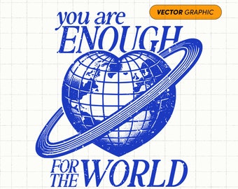 You Are Enough SVG PNG | Retro Mental Health Svg, Mental Health Matters Svg, Men Mental Health Mug Svg, Self Care Svg, Sublimation Design