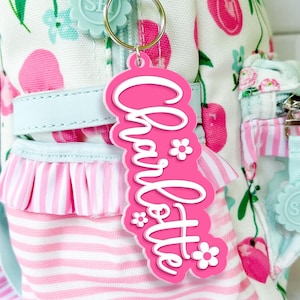 45% OFF Bulk Personalized Back To School Kids Girl Gifts, Backpack Kids Name Tag, Cute Backpack Name Keychain, Diaper Bag Tag, Lunch Box Tag