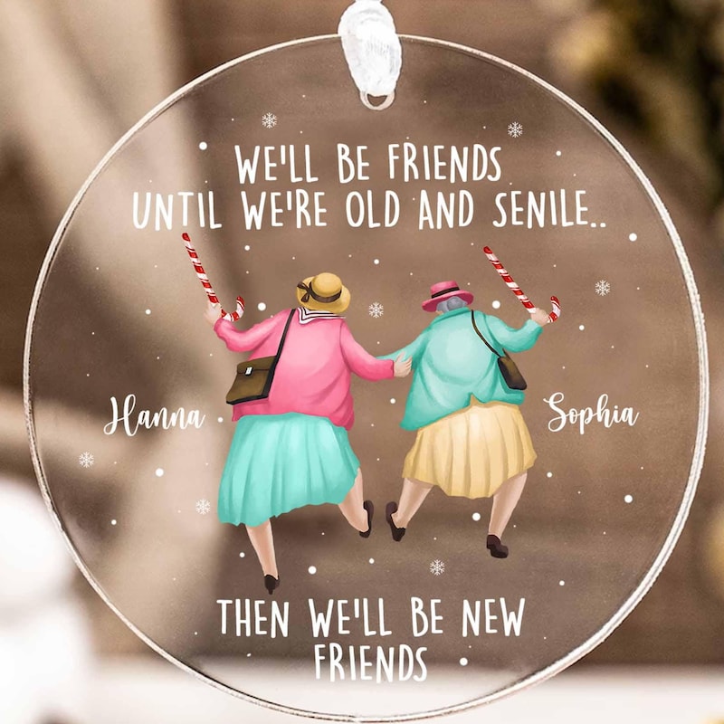 Personalized Best Friend Ornament, Best Friend Christmas Gift, Friendship Christmas Ornament, Custom Best Friend Gift, Bestie Gift, BFF Gift